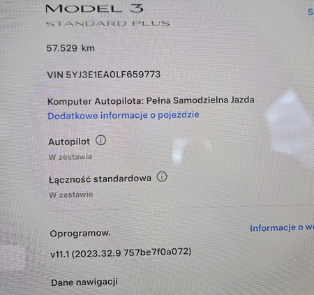 Tesla Model 3 cena 119000 przebieg: 63000, rok produkcji 2020 z Ostrów Wielkopolski małe 92
